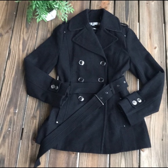 Kenneth Cole wool double breasted pea coat - Picture 2 of 6